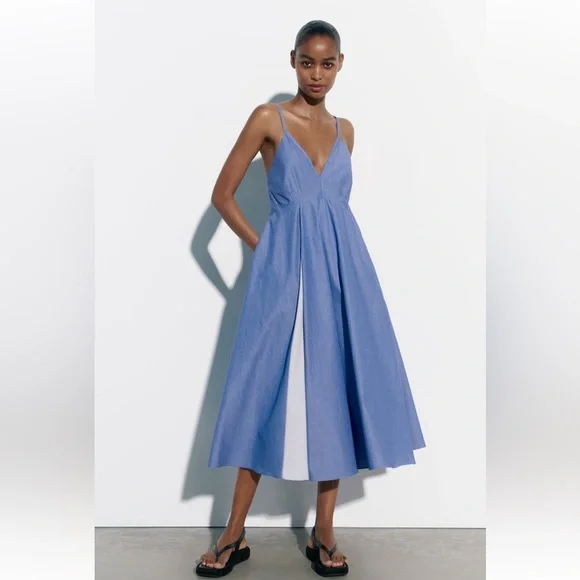 blue striped dress zara ZARA. Striped dress with back detail Ts  Hibuy market